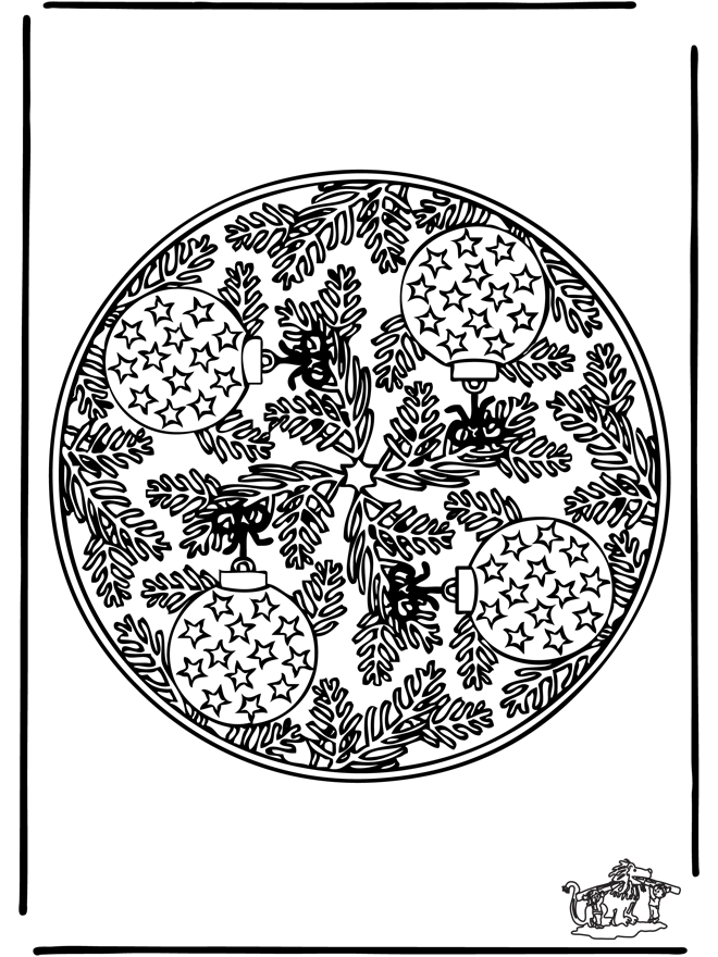 Mandala di Natale 5 - Disegni da colorare Natale