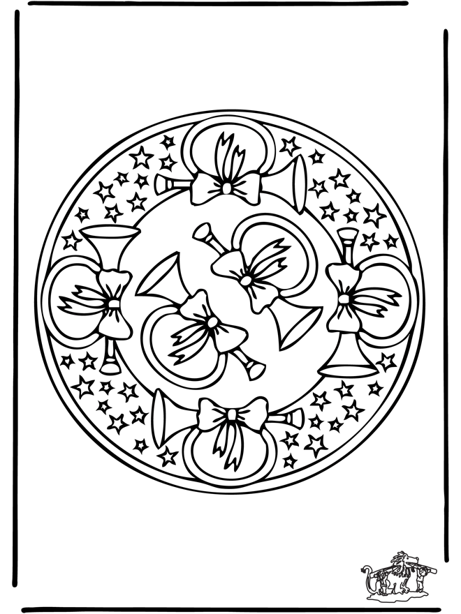 Mandala di Natale 6 - Disegni da colorare Natale