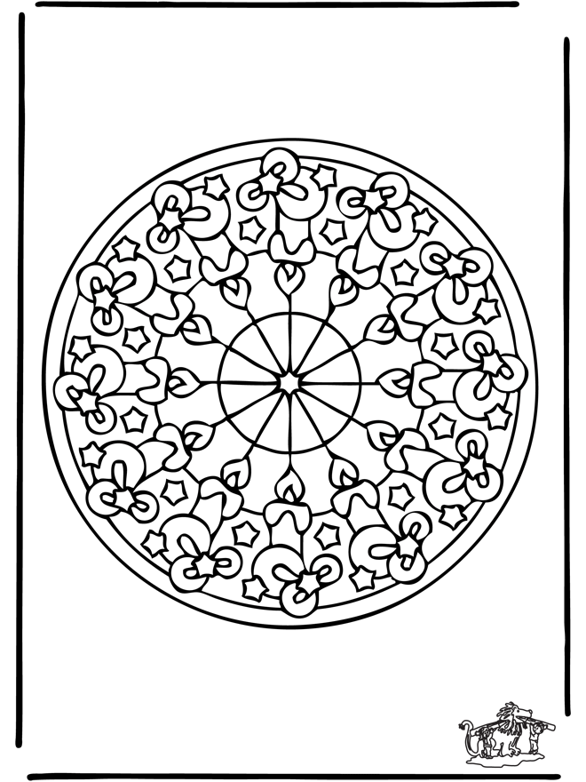 Disegni Di Natale Mandala.Mandala Di Natale 7 Disegni Da Colorare Natale