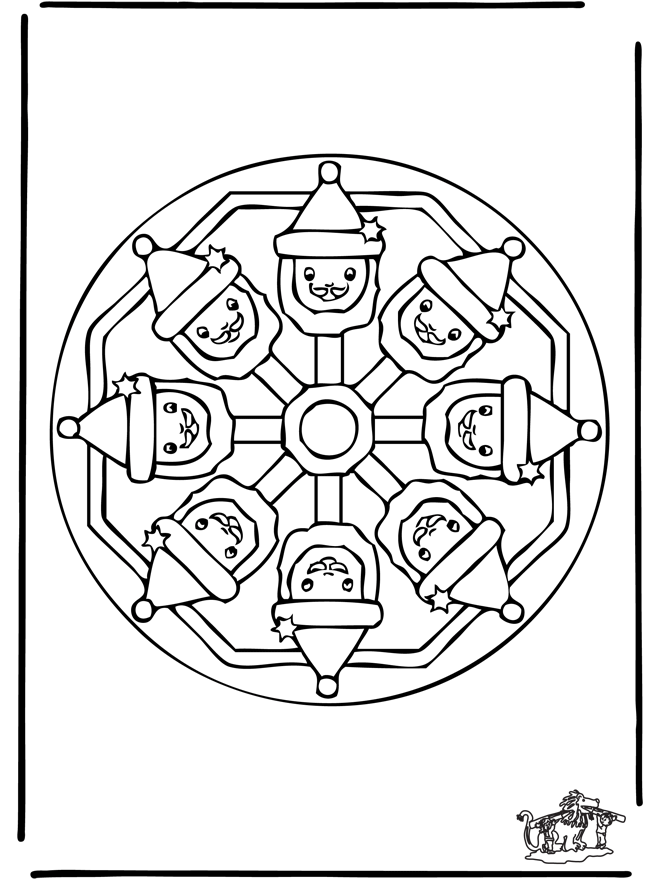 Mandala di Natale 9 - Disegni da colorare Natale