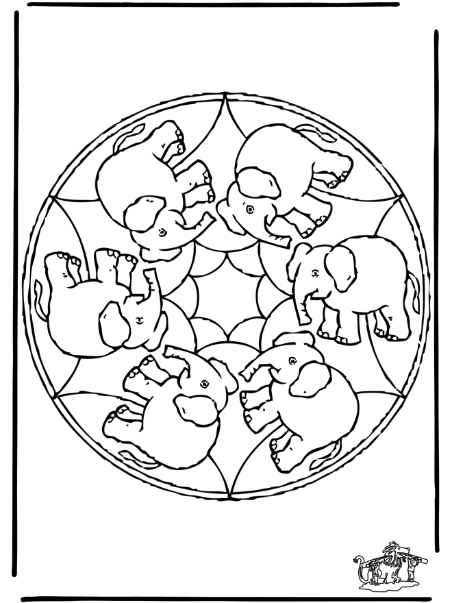Mandala elefante - Mandala animali