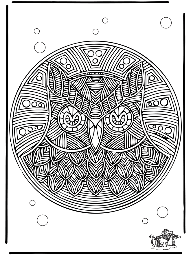 Mandala gufo - Mandala animali