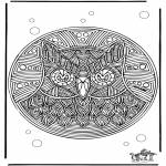 Disegni da colorare Mandala - Mandala gufo