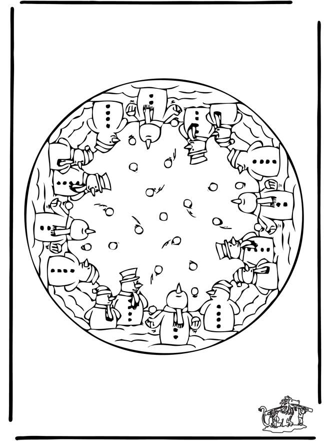 Mandala invernale 2 - Disegni da colorare Natale