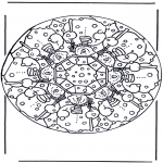 Disegni da colorare Mandala - Mandala invernale