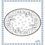 Disegni da colorare Inverno - Mandala - inverno 5