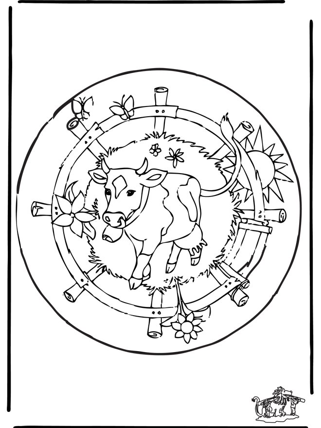 Mandala mucca - Mandala animali