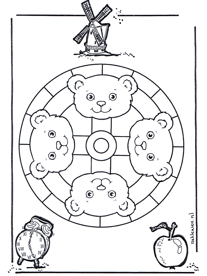 Mandala orso 2 - Mandala animali