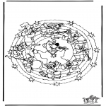 Disegni da colorare Mandala - Mandala orso