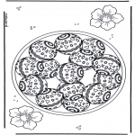 Disegni da colorare Mandala - Mandala palline decorate