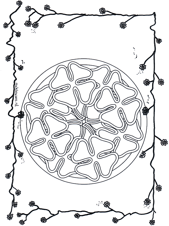 Mandala quadrifoglio - Mandala fiori
