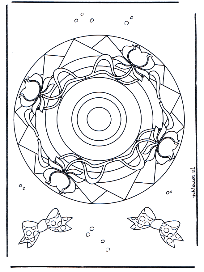 Mandala  - rose 1 - Mandala fiori