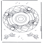 Disegni da colorare Mandala - Mandala  - rose 1