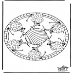 Disegni da colorare Mandala - Mandala topo 1