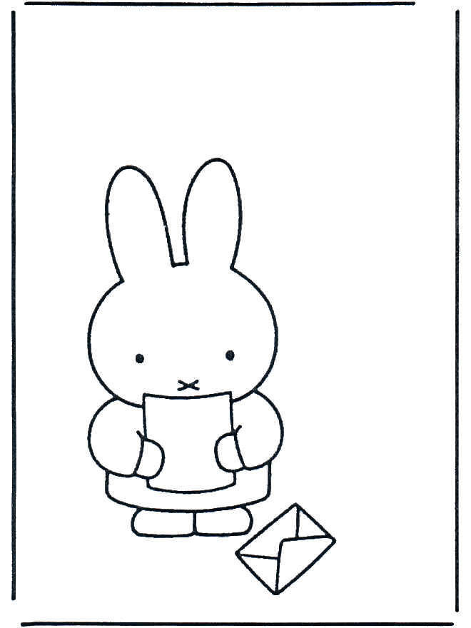 Miffy con una lettera - Miffy