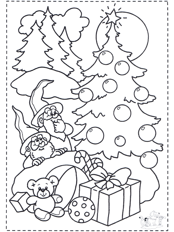 Nani e albero di Natale - Lavori manuali Natale