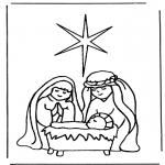 Disegni biblici da colorare - Nascita di Gesù 1