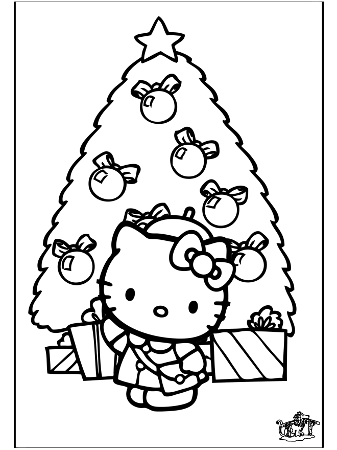 Decorazioni Natalizie Hello Kitty.Natale Hello Kitty Disegni Da Colorare Natale