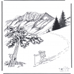 Disegni da colorare Inverno - Neve a Yellowstone 2