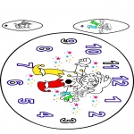 Disegni da colorare Temi - Orologio Carnevale