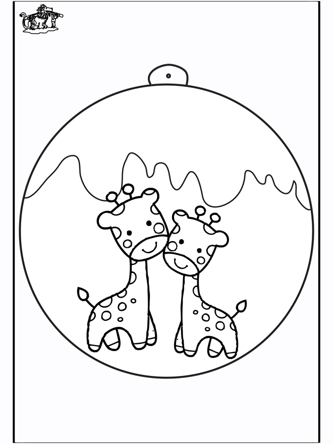 Palla di Natale - Giraffa - Lavori manuali Natale