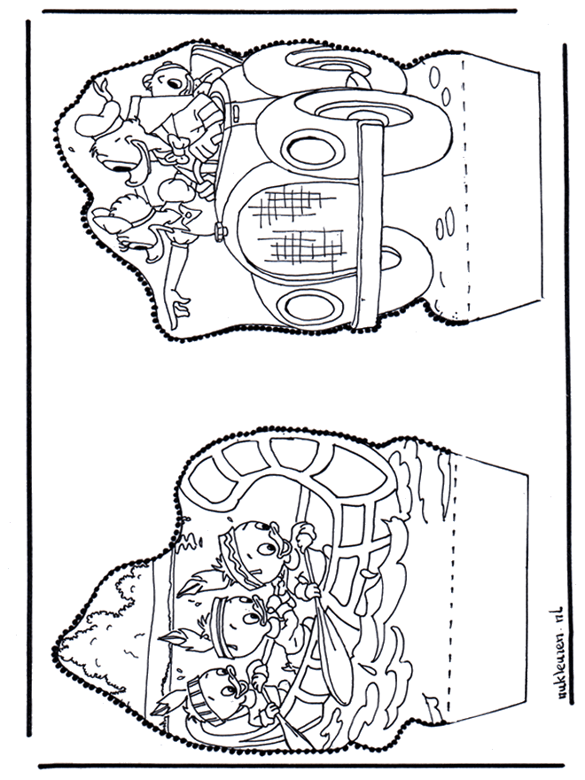 Paperino - Disegno da bucherellare 2 - Personaggi di fumetto