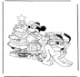 Pluto e Topolino con albero di Natale