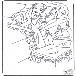Disegni da colorare Vari temi - Principessa a letto