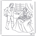 Disegni da colorare Vari temi - Principessa e principe 1