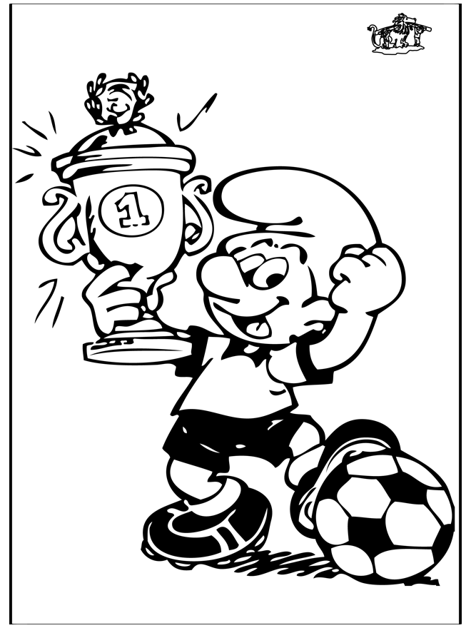 Puffo con la tazza - Calcio