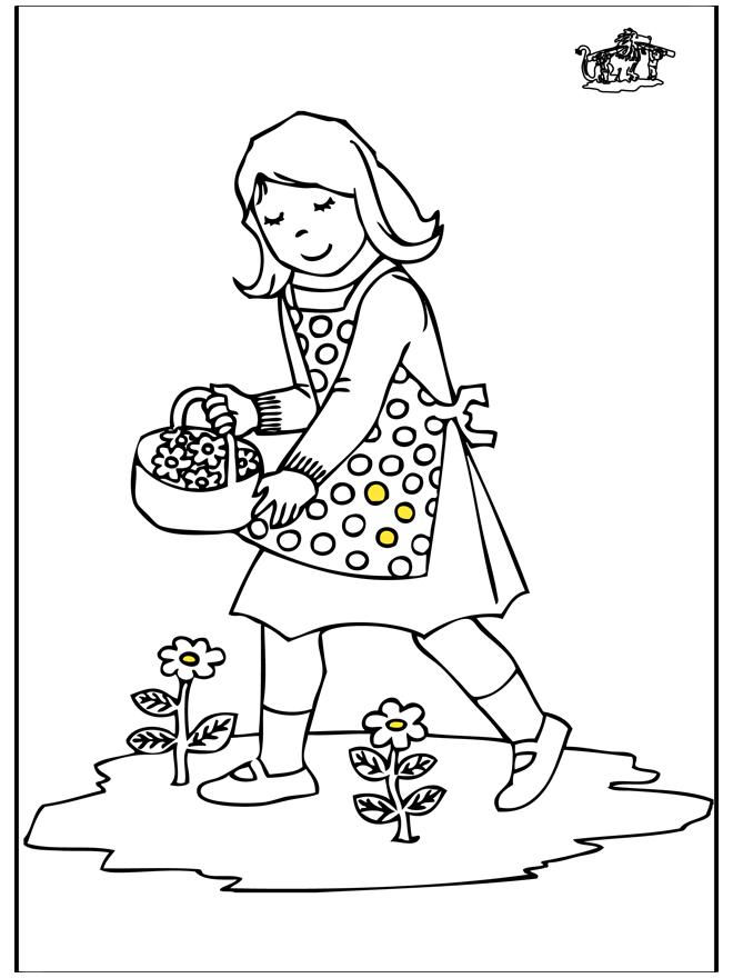 Ragazza con fiori - Bambini