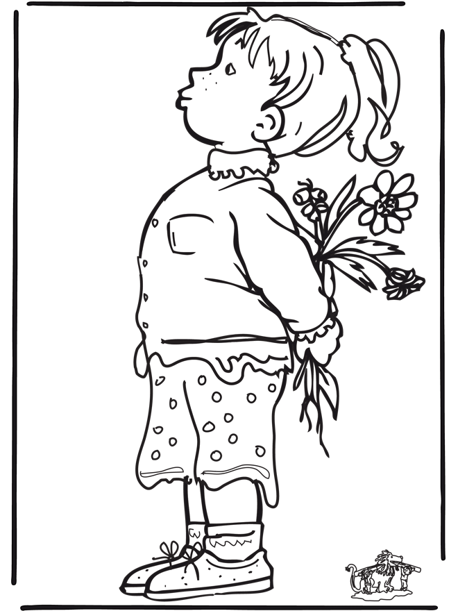 Ragazzina con i fiori - Bambini