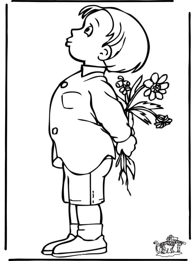 Ragazzino con i fiori - Bambini