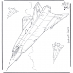 Disegni da colorare Vari temi - Saab J 35 F Draken