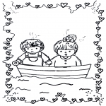 Disegni da colorare Temi - Saint-Valentin - bateau