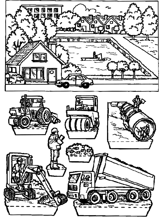 Scatola delle immagini costruzione stradale - Scatole delle immagini