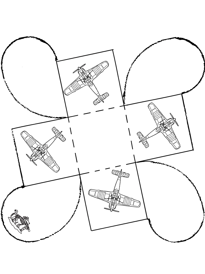 Scatolina per regali - Aeroplano - Figurine da ritagliare