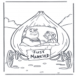 Disegni da colorare Temi - Shrek si sposa