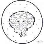 Disegni da bucherellare - Simba - Disegno da bucherellare