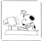 Snoopy davanti al computer