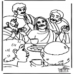 Disegni biblici da colorare - Ultima Cena