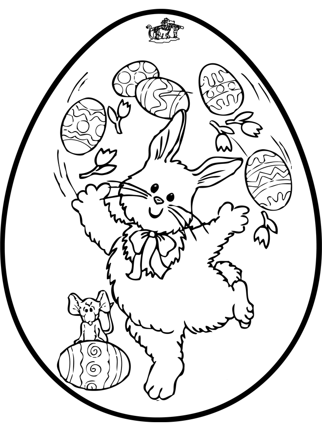 Uovo di Pasqua - Disegno da bucherellare 2 - Pasqua