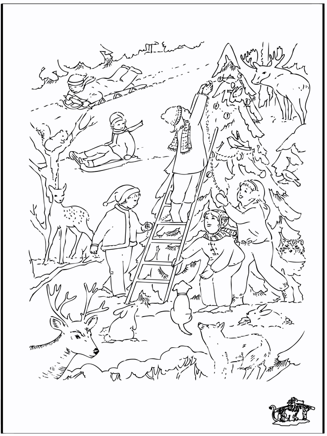 X-mas coloringpage 4 - Disegni da colorare Natale